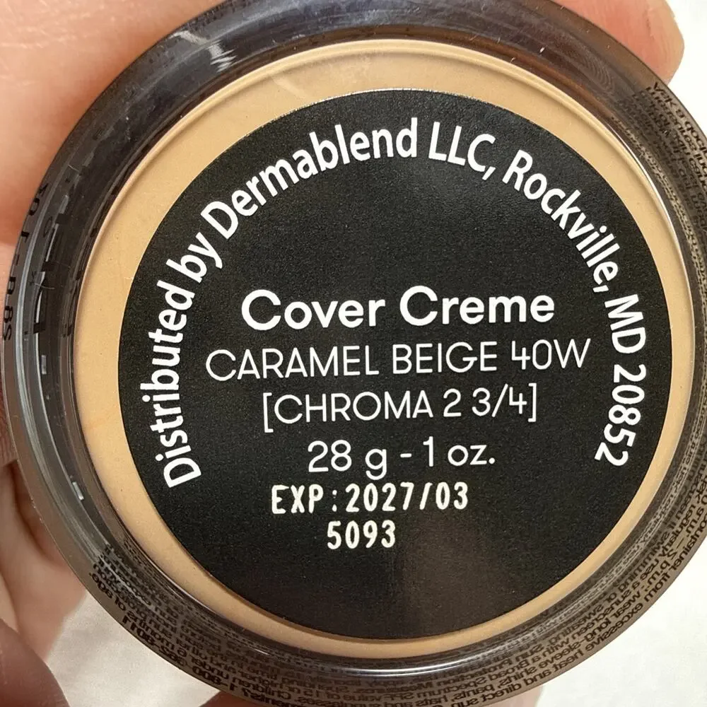 DermaBlend Professional Cover Cream. Caramel Beige 40W. Croma 2 3/4 1 Oz FLAWED